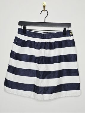 Kenar Linen Nautical Stripe Skirt Size 4 NWOT